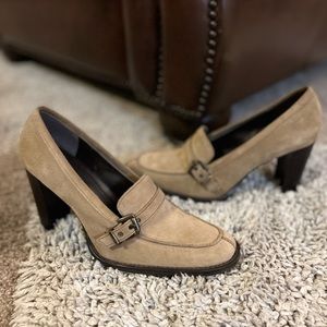 Enzo Angiolini Camel Kisio Suede leather pumps ladies 9.5